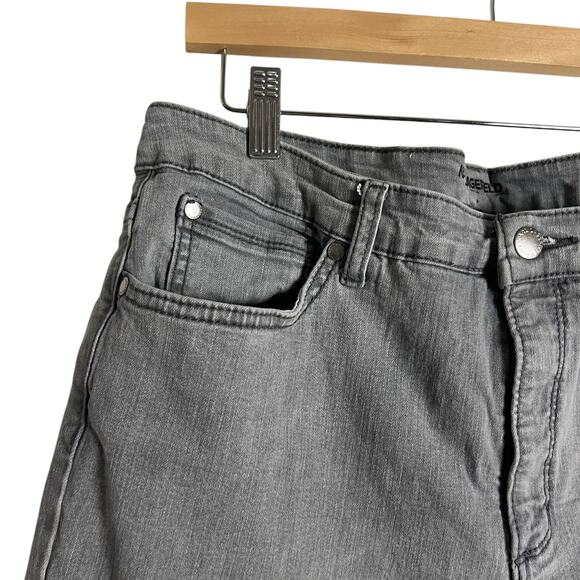 Karl Lagerfeld Gray High Rise Straight Leg Denim Jeans Size 14 - Picture 4 of 10